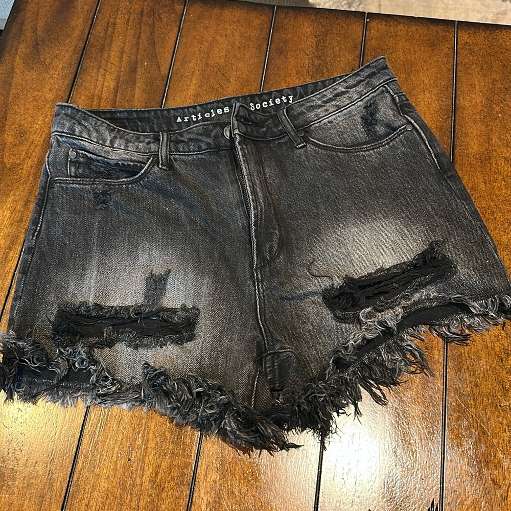 Women’s Articles Of Society Distressed Denim Shorts